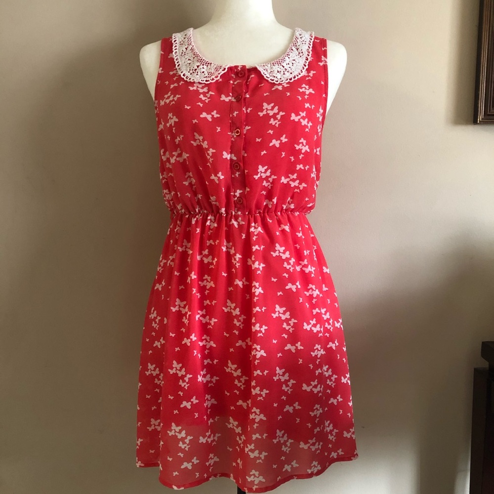 Butterfly Coral Dress